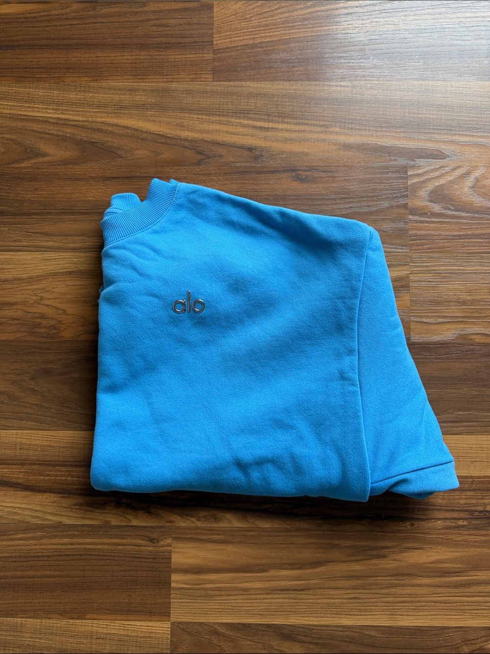 Alo Accolade Crew Neck Pullover Azure Blue